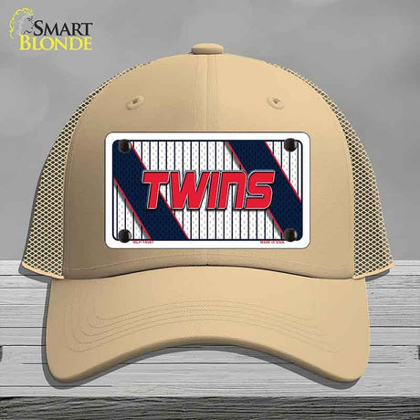 TWINS Graphic Novelty License Plate Hat HAT-MLP-14581 Mesh Khaki