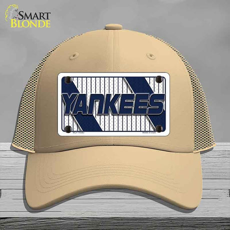 YANKEES Graphic Novelty License Plate Hat HAT-MLP-14583 Mesh Khaki