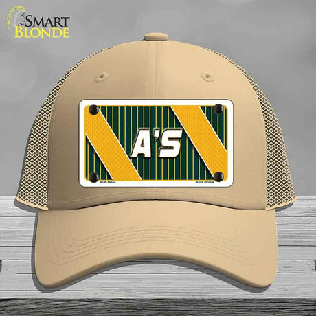 As Graphic Novelty License Plate Hat HAT-MLP-14584 Mesh Khaki