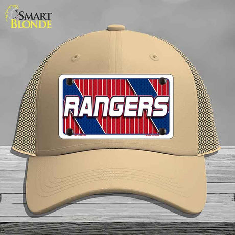 Beige cap with 'Rangers' logo on a gray background