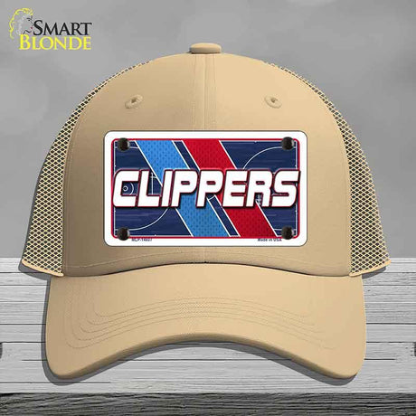 Beige cap with 'CLIPPERS' logo on a gray background
