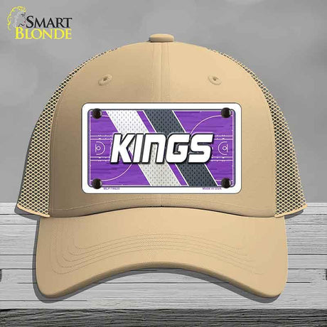 Beige cap with Kings logo on a gray background