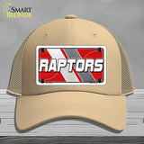 Beige cap with 'RAPTORS' license plate design on a gray background
