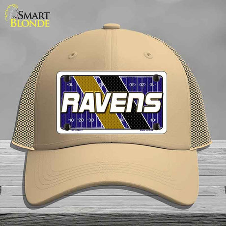 RAVENS Graphic Novelty License Plate Hat HAT-MLP-14627 Mesh Khaki