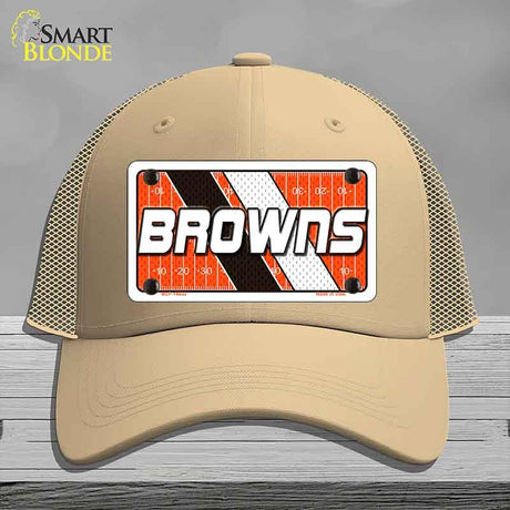 BROWNS Graphic Novelty License Plate Hat HAT-MLP-14632 Mesh Khaki