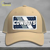 COWBOYS Graphic Novelty License Plate Hat HAT-MLP-14633 Mesh Khaki