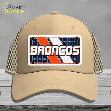 BRONCOS Graphic Novelty License Plate Hat HAT-MLP-14634 Mesh Khaki