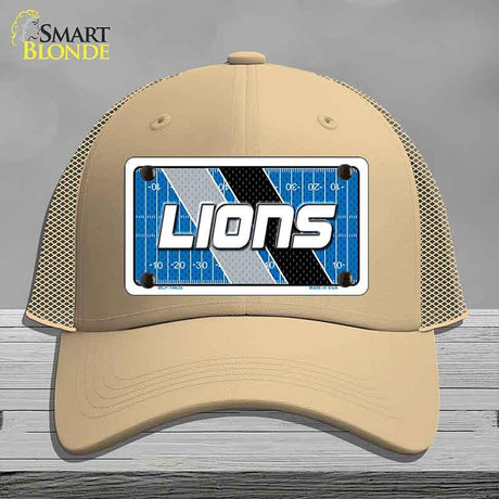 LIONS Graphic Novelty License Plate Hat HAT-MLP-14635 Mesh Khaki