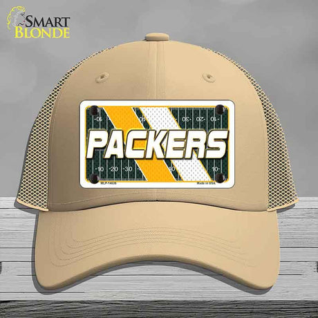 PACKERS Graphic Novelty License Plate Hat HAT-MLP-14636 Mesh Khaki