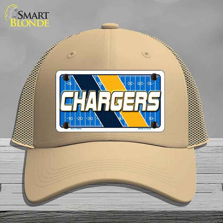 CHARGERS Graphic Novelty License Plate Hat HAT-MLP-14642 Mesh Khaki