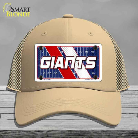 GIANTS Graphic Novelty License Plate Hat HAT-MLP-14648 Mesh Khaki