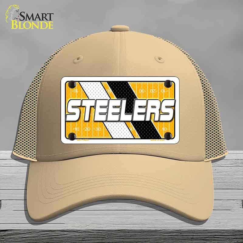 STEELERS Graphic Novelty License Plate Hat HAT-MLP-14651 Mesh Khaki