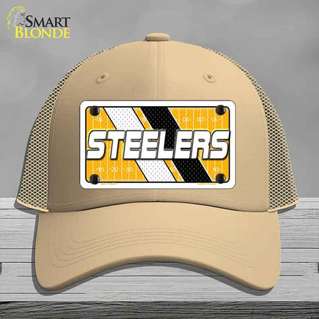 STEELERS Graphic Novelty License Plate Hat HAT-MLP-14651 Mesh Khaki