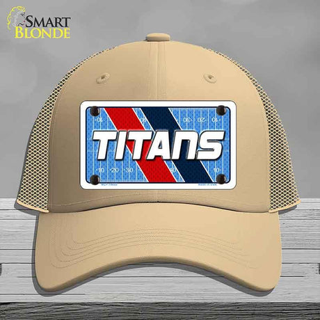 TITANS Graphic Novelty License Plate Hat HAT-MLP-14655 Mesh Khaki