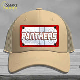 PANTHERS Graphic Novelty License Plate Hat HAT-MLP-14668 Mesh Khaki