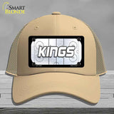 KINGS Graphic Novelty License Plate Hat HAT-MLP-14669 Mesh Khaki