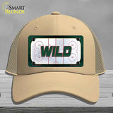 WILD Graphic Novelty License Plate Hat HAT-MLP-14670 Mesh Khaki