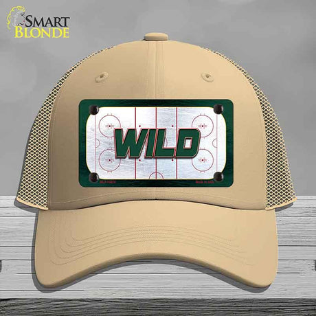 WILD Graphic Novelty License Plate Hat HAT-MLP-14670 Mesh Khaki
