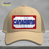 CANADIENS Graphic Novelty License Plate Hat HAT-MLP-14671 Mesh Khaki