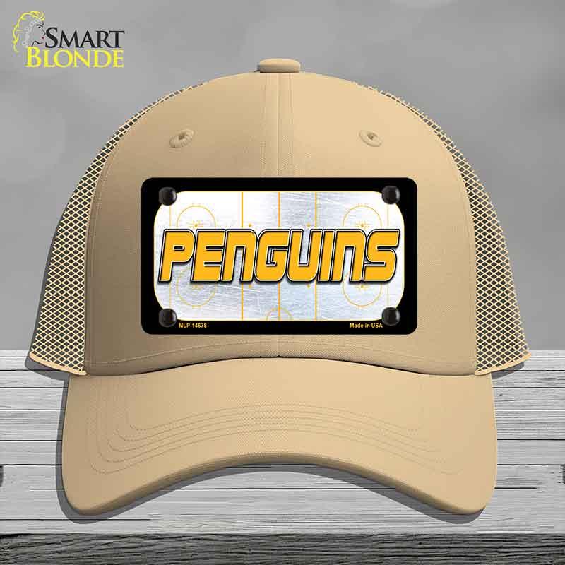PENGUINS Graphic Novelty License Plate Hat HAT-MLP-14678 Mesh Khaki