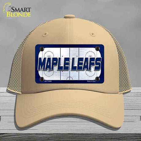 MAPLE LEAFS Graphic Novelty License Plate Hat HAT-MLP-14683 Mesh Khaki