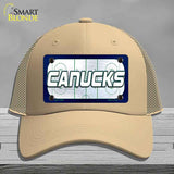 CANUCKS Graphic Novelty License Plate Hat HAT-MLP-14685 Mesh Khaki