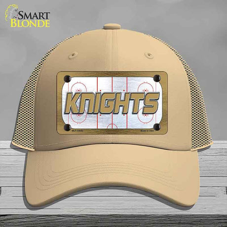 KNIGHTS Graphic Novelty License Plate Hat HAT-MLP-14686 Mesh Khaki