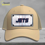 JETS Graphic Novelty License Plate Hat HAT-MLP-14688 Mesh Khaki