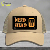 Need Head Novelty License Plate Hat Mesh / Khaki