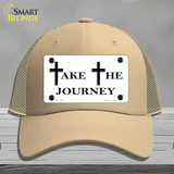 Take The Journey Vanity Novelty License Plate Hat Mesh / Khaki