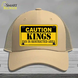 Caution Kings Novelty License Plate Hat Mesh / Khaki