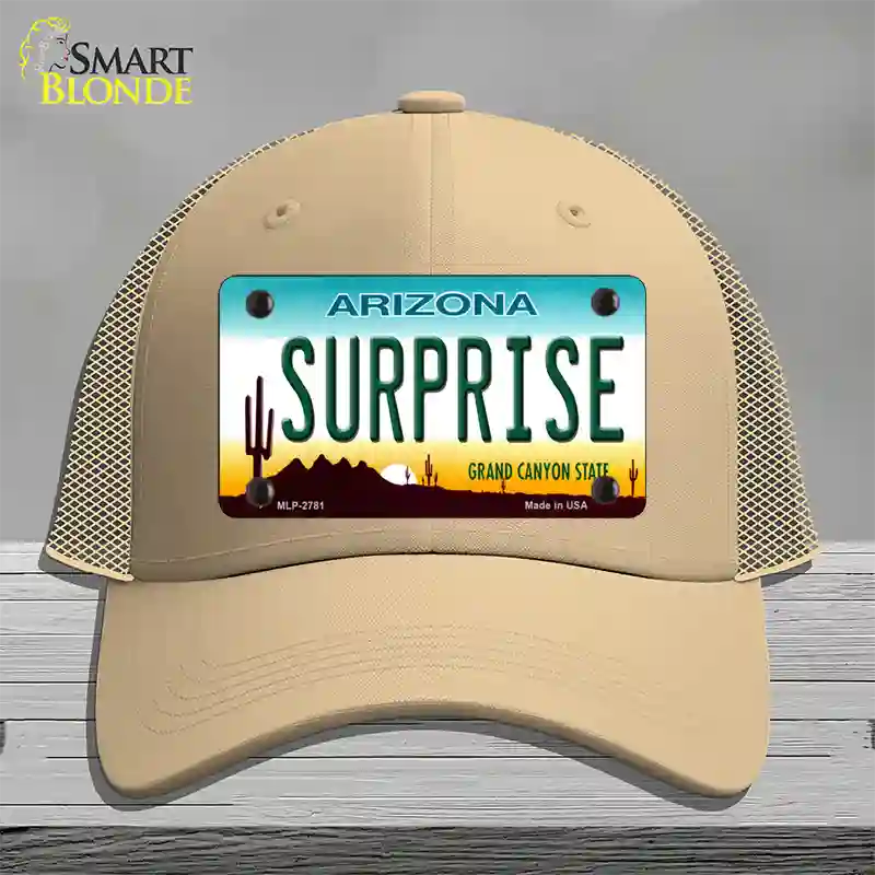 Surprise Arizona Novelty License Plate Hat Mesh / Khaki