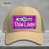 Aint No Pleasin This Lady Novelty License Plate Hat Mesh / Khaki