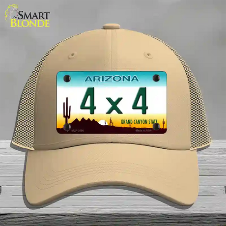 4X4 Arizona Novelty License Plate Hat Mesh / Khaki