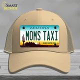 Moms Taxi Arizona Novelty License Plate Hat Mesh / Khaki