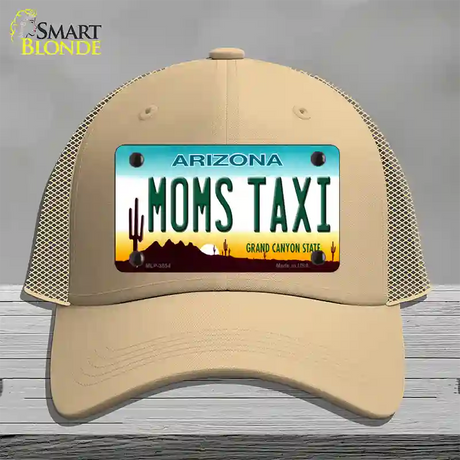 Moms Taxi Arizona Novelty License Plate Hat Mesh / Khaki