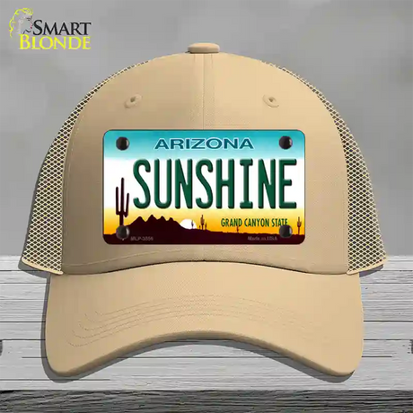 Sunshine Arizona Novelty License Plate Hat Mesh / Khaki