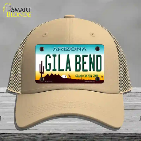 Gila Bend Arizona Novelty License Plate Hat Mesh / Khaki