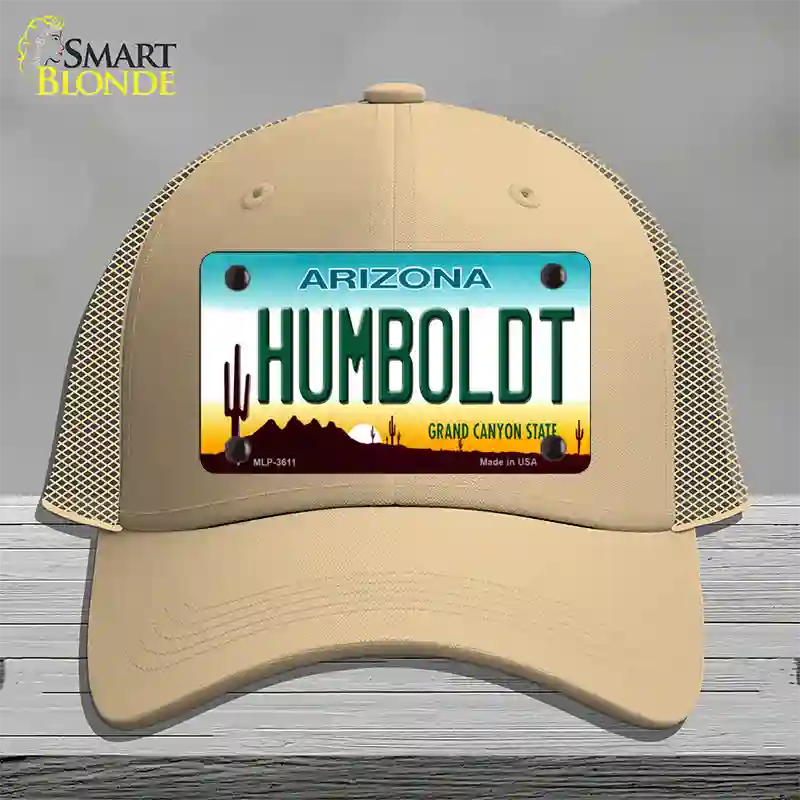 Humboldt Arizona Novelty License Plate Hat Mesh / Khaki