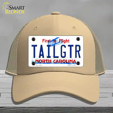 Tailgtr North Carolina Novelty License Plate Hat Mesh / Khaki