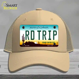 Rd Trip Arizona Novelty License Plate Hat Mesh / Khaki