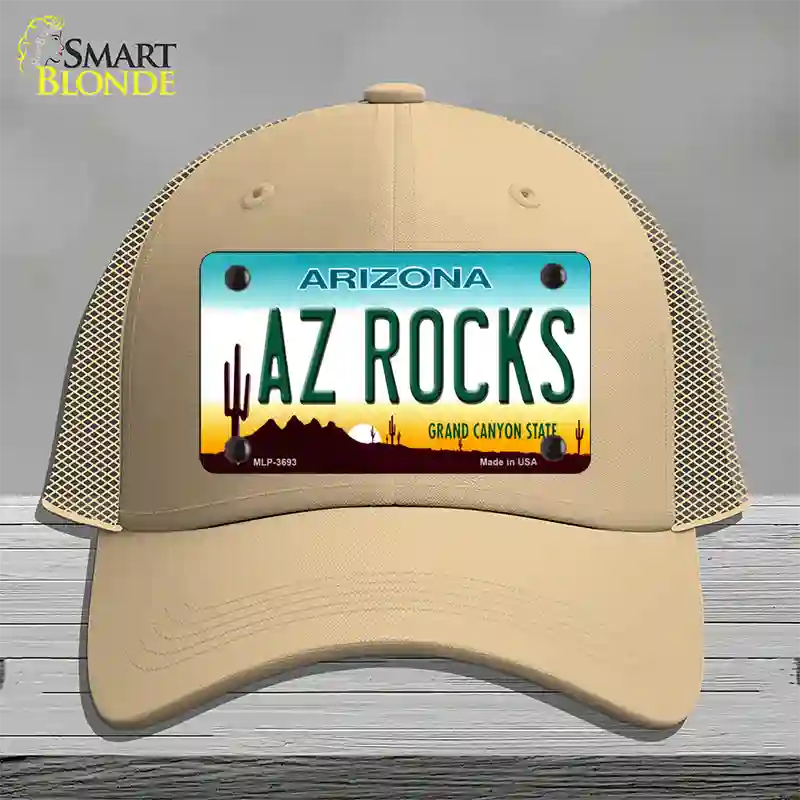 Az Rocks Novelty License Plate Hat Mesh / Khaki