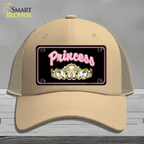Princess Tiara Novelty License Plate Hat Mesh / Khaki