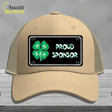 4-H Proud Sponsor Novelty License Plate Hat Mesh / Khaki