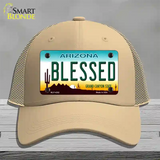 Blessed Arizona Novelty License Plate Hat Mesh / Khaki