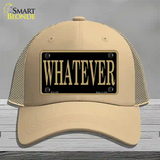 Whatever Novelty License Plate Hat Mesh / Khaki