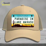 Paradise In Lake Havasu Arizona Novelty License Plate Hat Mesh / Khaki