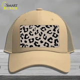 Tan Black Cheetah Novelty License Plate Hat Mesh / Khaki
