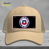 Federacion De Futbol De Chili Flag Novelty License Plate Hat Mesh / Khaki