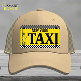 New York Taxi Novelty License Plate Hat Mesh / Khaki